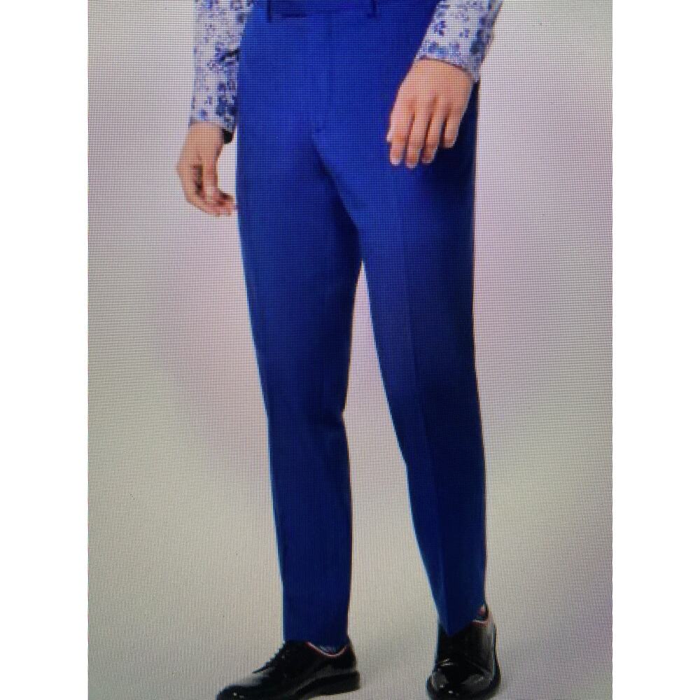 NWT Nick Graham royal blue slim fit trouser pants, 37W